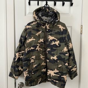 EXCLUSIVE REVERSIBLE CAMOUFLAGE GAP PUFFER JACKET